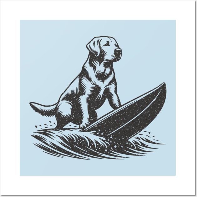 Surfing Dog Wall Art by JSnipe